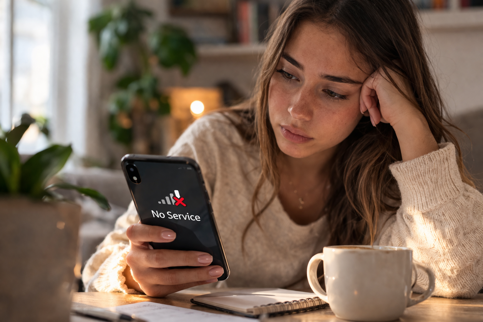 person looking worried while checking blacklisted phone status